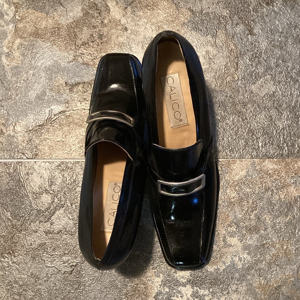 Vintage Calico Time Keeper Leather Heeled Loafers. Size 8 Beautifully Made EUC - Picture 9 of 9